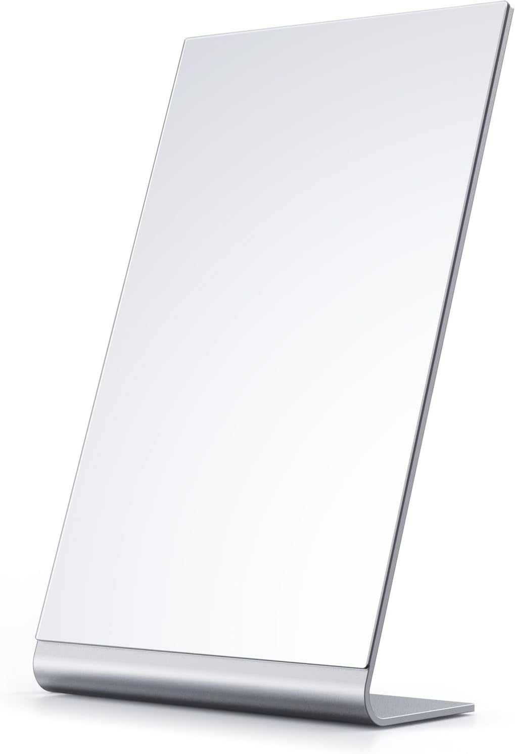 Mirrorae Frameless Tabletop Vanity Mirror 15 x 8.5 Inch, Aluminum Frame