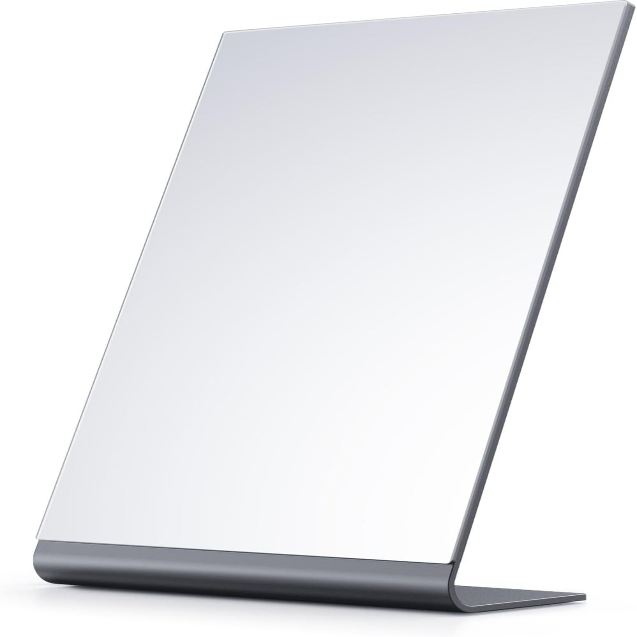 Mirrorae Frameless Tabletop Vanity Mirror 15 x 8.5 Inch, Aluminum Frame