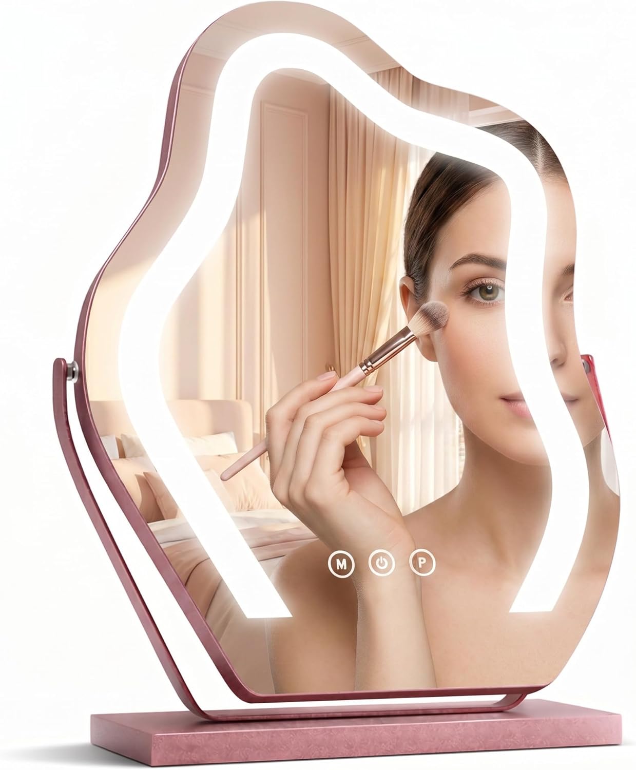 Mirrorae Cloud Vanity Mirror with Lights 17 Inch, Champagne Gold