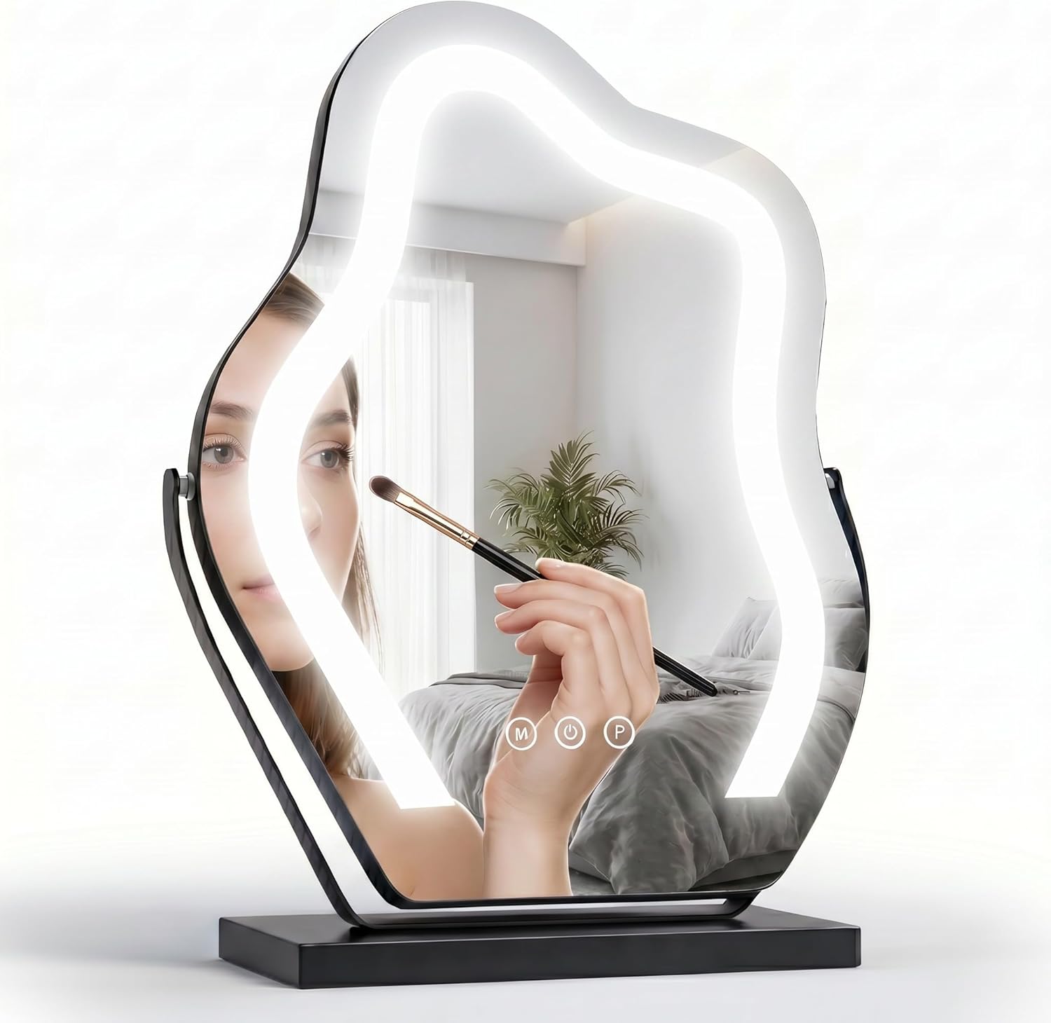 Mirrorae Cloud Vanity Mirror with Lights 17 Inch, Champagne Gold