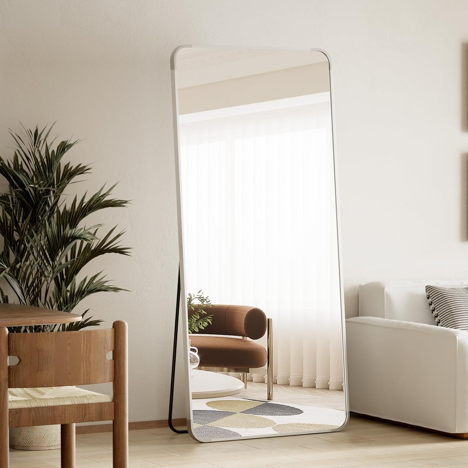 Mirrorae Full Length Floor Mirror 56 x 21 Inch, Black