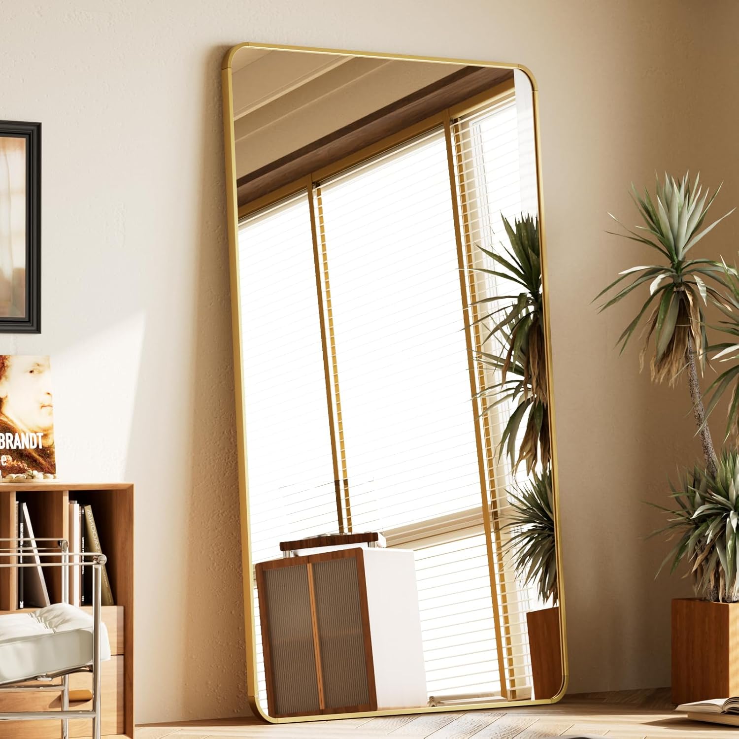 Mirrorae Full Length Floor Mirror 56 x 21 Inch, Black